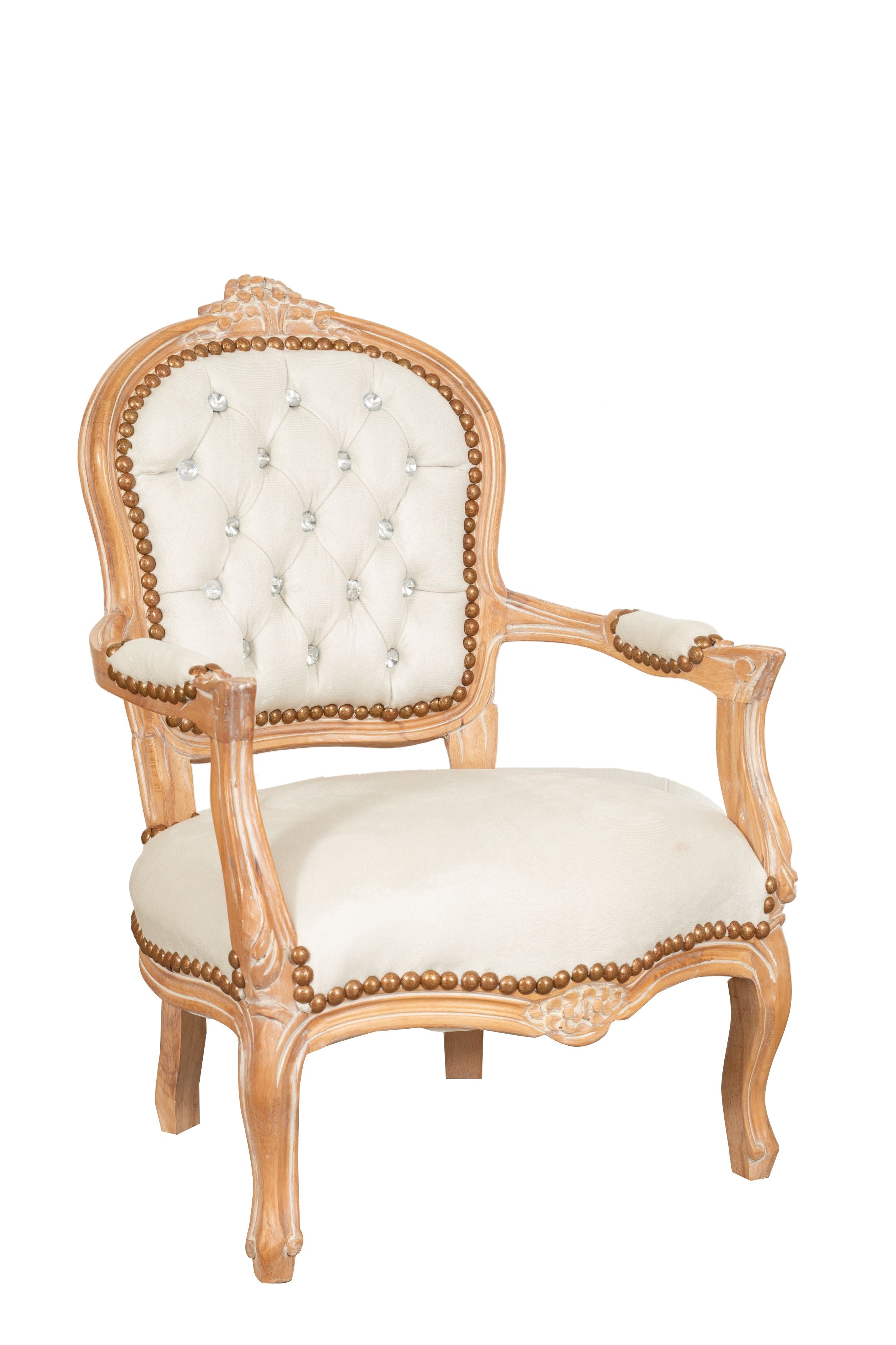 Biscottini POLTRONA DA BAMBINO STILE FRANCESE LUIGI XVI IN LEGNO MASSELLO DI FAGGIO Sedia