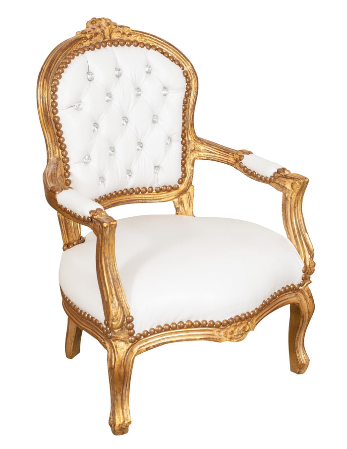 Biscottini POLTRONA DA BAMBINO STILE FRANCESE LUIGI XVI IN LEGNO MASSELLO DI FAGGIO Sedia