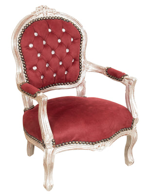 Biscottini POLTRONA DA BAMBINO STILE FRANCESE LUIGI XVI IN LEGNO MASSELLO DI FAGGIO Sedia