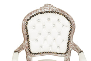 Biscottini POLTRONA DA BAMBINO STILE FRANCESE LUIGI XVI IN LEGNO MASSELLO DI FAGGIO Sedia