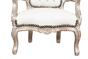 Biscottini POLTRONA DA BAMBINO STILE FRANCESE LUIGI XVI IN LEGNO MASSELLO DI FAGGIO Sedia