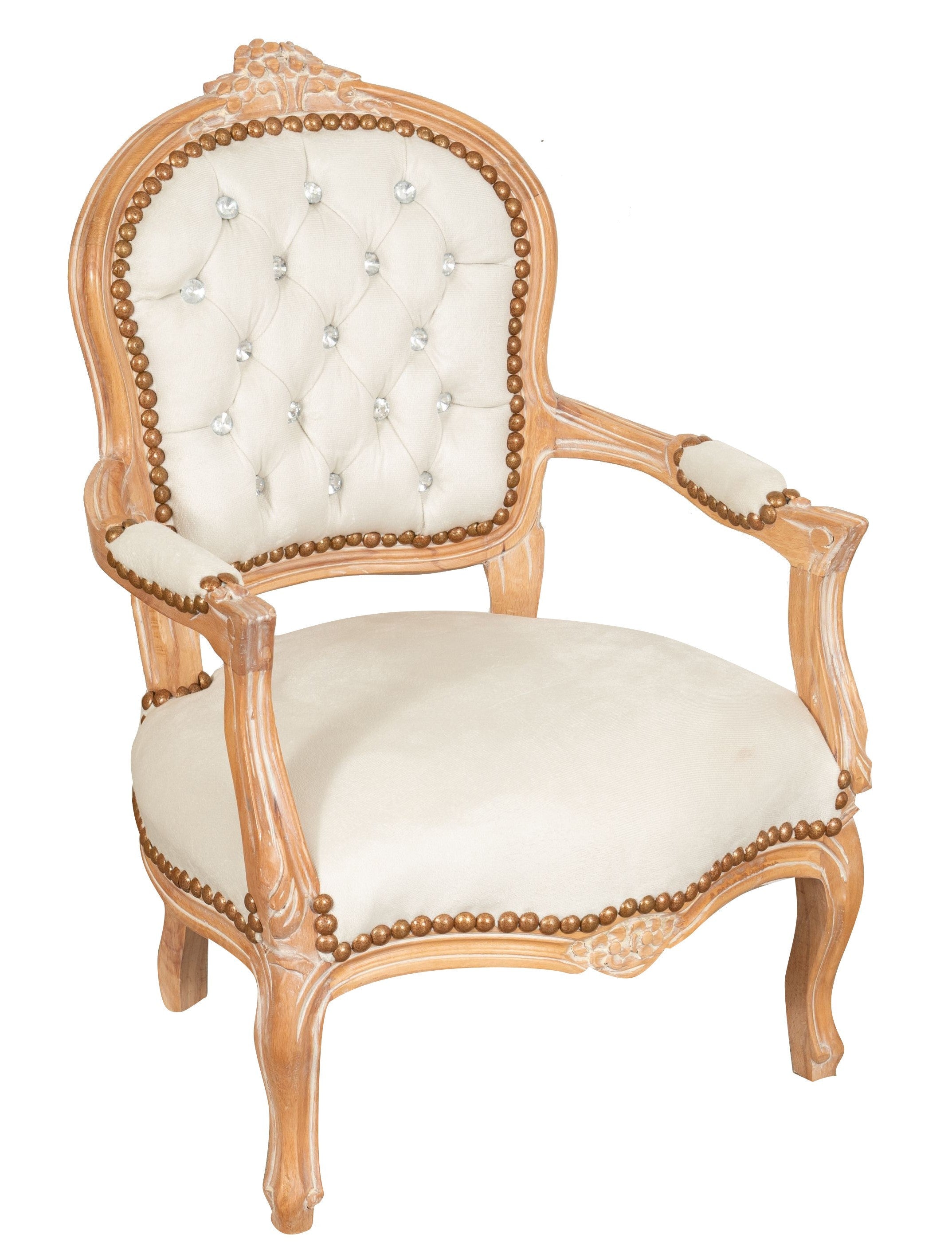 Biscottini POLTRONA DA BAMBINO STILE FRANCESE LUIGI XVI IN LEGNO MASSELLO DI FAGGIO Sedia