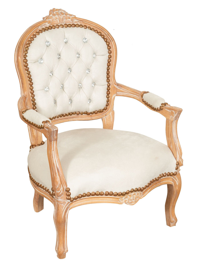 Biscottini POLTRONA DA BAMBINO STILE FRANCESE LUIGI XVI IN LEGNO MASSELLO DI FAGGIO Sedia