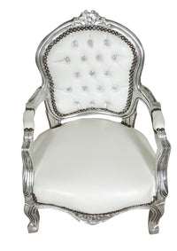 Biscottini POLTRONA DA BAMBINO STILE FRANCESE LUIGI XVI IN LEGNO MASSELLO DI FAGGIO XVI,