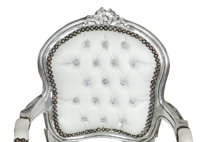 Biscottini POLTRONA DA BAMBINO STILE FRANCESE LUIGI XVI IN LEGNO MASSELLO DI FAGGIO XVI,