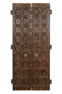 Biscottini Porta portone in legno massello e ferro da interno o da esterno vecchia e antica medievale scorrevole