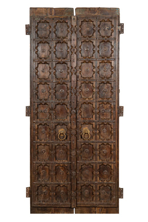 Biscottini Porta portone in legno massello e ferro da interno o da esterno vecchia e antica medievale scorrevole