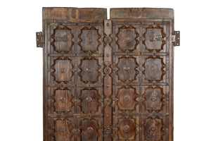 Biscottini Porta portone in legno massello e ferro da interno o da esterno vecchia e antica medievale scorrevole