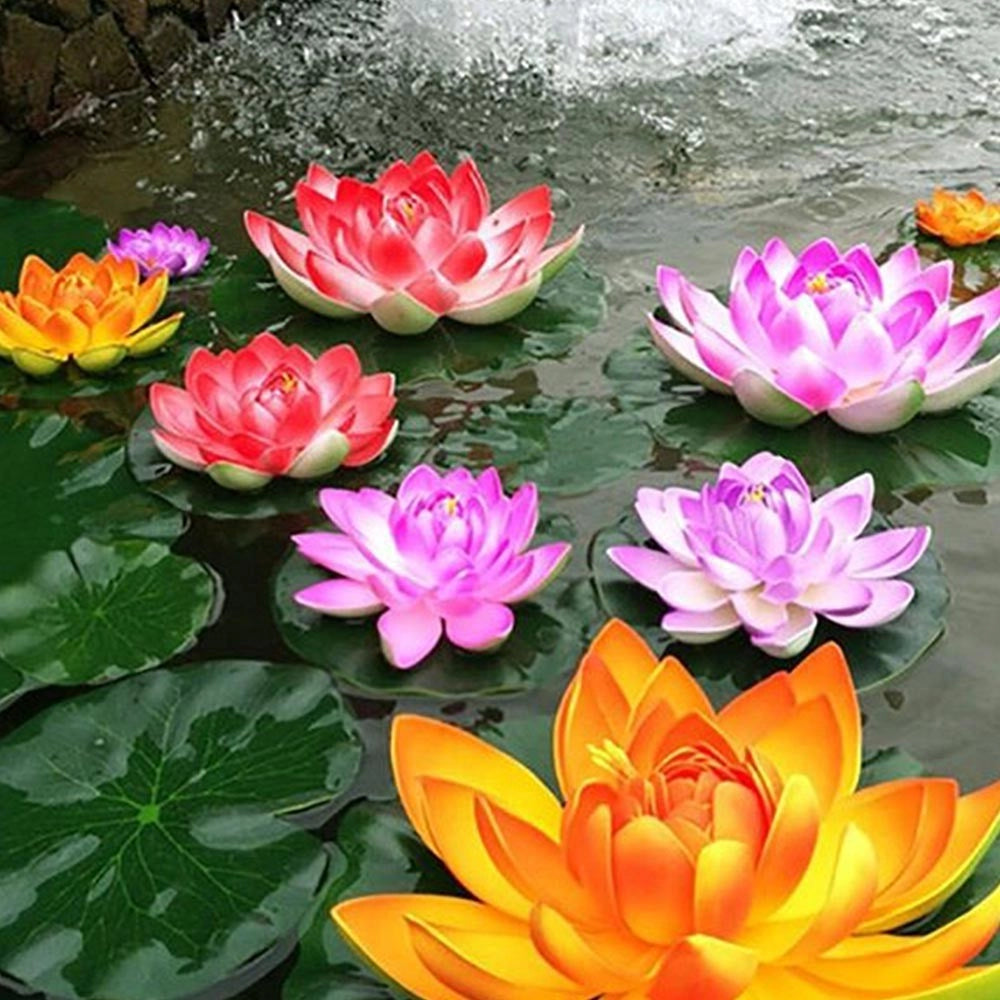 Velda Floating Lotus Foam Pink Ø20cm - decorazione sintetica galleggiante per laghetti