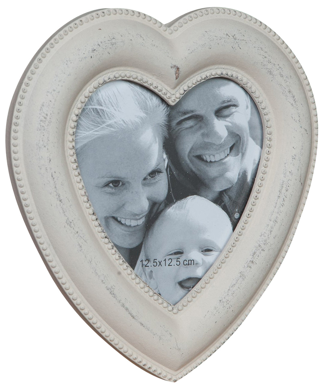 Biscottini Portafoto da appoggio a cuore in legno finitura Shabby anticata forma Offerta