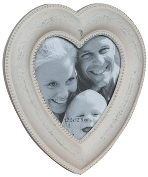 Biscottini Portafoto da appoggio a cuore in legno finitura Shabby anticata forma Offerta