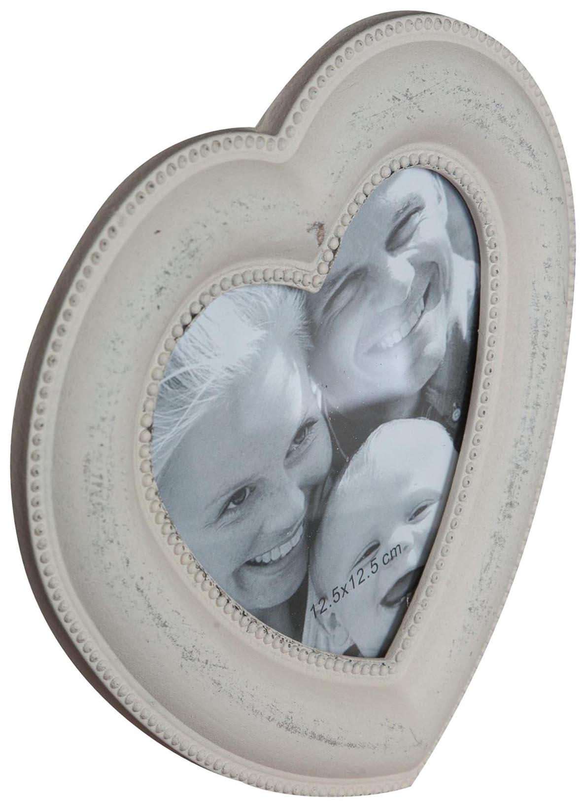 Biscottini Portafoto da appoggio a cuore in legno finitura Shabby anticata forma Offerta