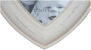 Biscottini Portafoto da appoggio a cuore in legno finitura Shabby anticata forma Offerta