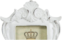 Biscottini Portafoto da appoggio in resina finitura bianca anticata L10,5xPR2xH15 cm