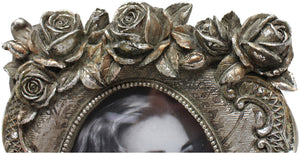 Biscottini Portafoto da appoggio in resina finitura oro anticata L14,5xPR3xH19,5 cm