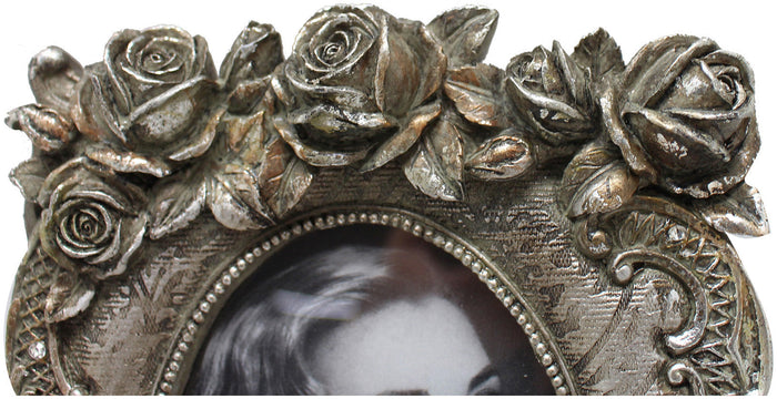 Biscottini Portafoto da appoggio in resina finitura oro anticata L14,5xPR3xH19,5 cm