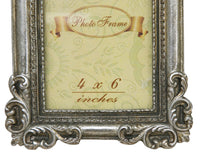 Biscottini PORTAFOTO DA APPOGGIO VERTICALE/ORIZZONTALE IN RESINA FINITURA ARGENTO ANTICATA L13,5XPR2XH17 CM