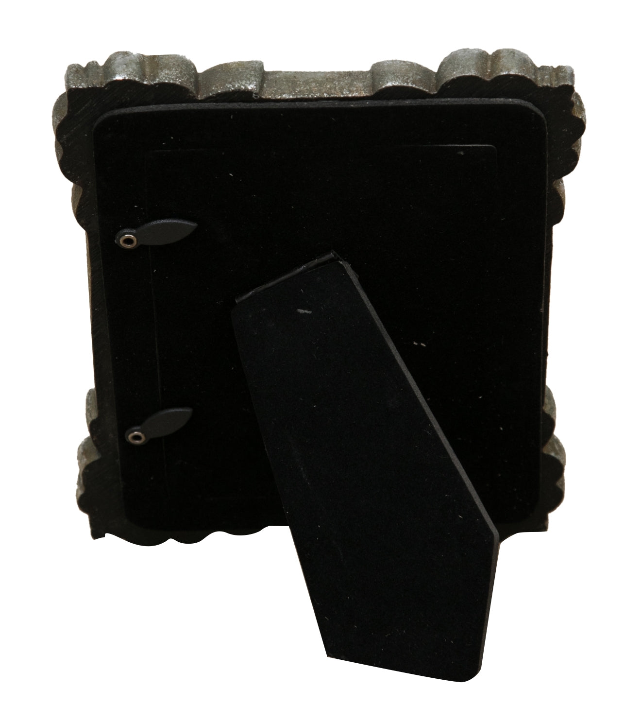 Biscottini PORTAFOTO DA APPOGGIO VERTICALE/ORIZZONTALE IN RESINA FINITURA ARGENTO ANTICATA L13,5XPR2XH17 CM