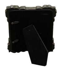 Biscottini PORTAFOTO DA APPOGGIO VERTICALE/ORIZZONTALE IN RESINA FINITURA ARGENTO ANTICATA L13,5XPR2XH17 CM