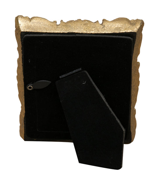 Biscottini PORTAFOTO DA APPOGGIO VERTICALE/ORIZZONTALE IN RESINA FINITURA ORO ANTICATA