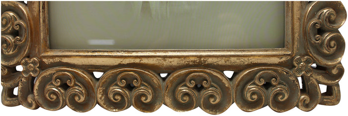 Biscottini Portafoto da appoggio verticale/orizzontale in resina finitura oro anticata L30xPR2xH35 cm