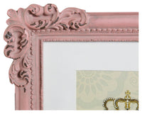 Biscottini Portafoto da appoggio verticale/orizzontale in resina finitura rosa anticata L20xPR2,5xH25 cm