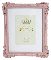 Biscottini Portafoto da appoggio verticale/orizzontale in resina finitura rosa anticata L26xPR2xH31 cm