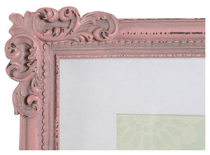 Biscottini Portafoto da appoggio verticale/orizzontale in resina finitura rosa anticata L26xPR2xH31 cm