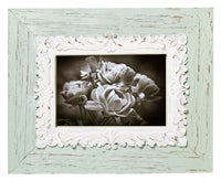 Biscottini Portafoto da appoggio verticale/orizzontale in resina finitura verde anticata