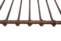 Biscottini Portalegna in ferro battuto lavorato a mano L92XPR45XH44 cm Comodo pratico