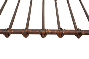 Biscottini Portalegna in ferro battuto lavorato a mano L92XPR45XH44 cm Comodo pratico