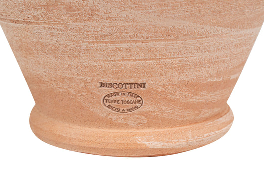 Biscottini PORTAOMBRELLI ANFORA/ORCIO CON ANELLI IN TERRACOTTA FATTO A MANO SUL TORNIO PER PIANTE E FIORI L32XPR32XH46 CM