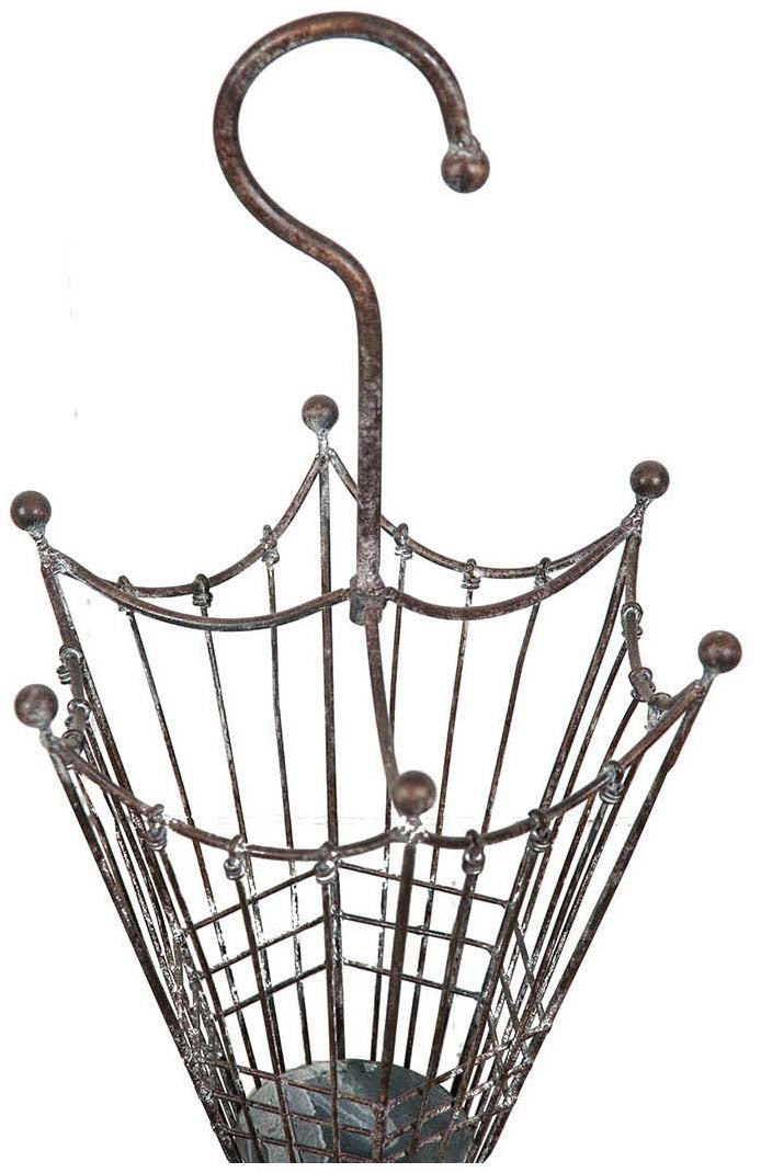 Biscottini Portaombrelli in ferro battuto finitura ruggine anticata L32xPR32xH83 cm