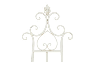 Biscottini Portaquadro in ferro battuto finitura bianca anticata L53xPR96xH150 cm Elegante