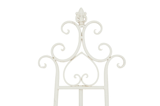 Biscottini Portaquadro in ferro battuto finitura bianca anticata L53xPR96xH150 cm Elegante