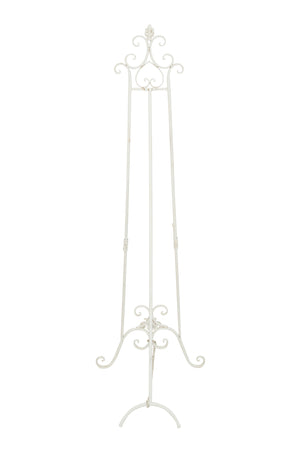 Biscottini Portaquadro in ferro battuto finitura bianca anticata L53xPR96xH150 cm Elegante