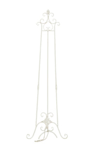 Biscottini Portaquadro in ferro battuto finitura bianca anticata L53xPR96xH150 cm Elegante