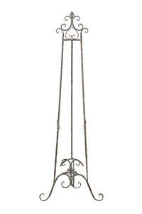 Biscottini Portaquadro in ferro battuto finitura ruggine anticata L53xPR96xH150 cm