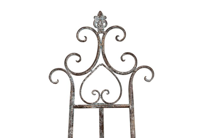 Biscottini Portaquadro in ferro battuto finitura ruggine anticata L53xPR96xH150 cm