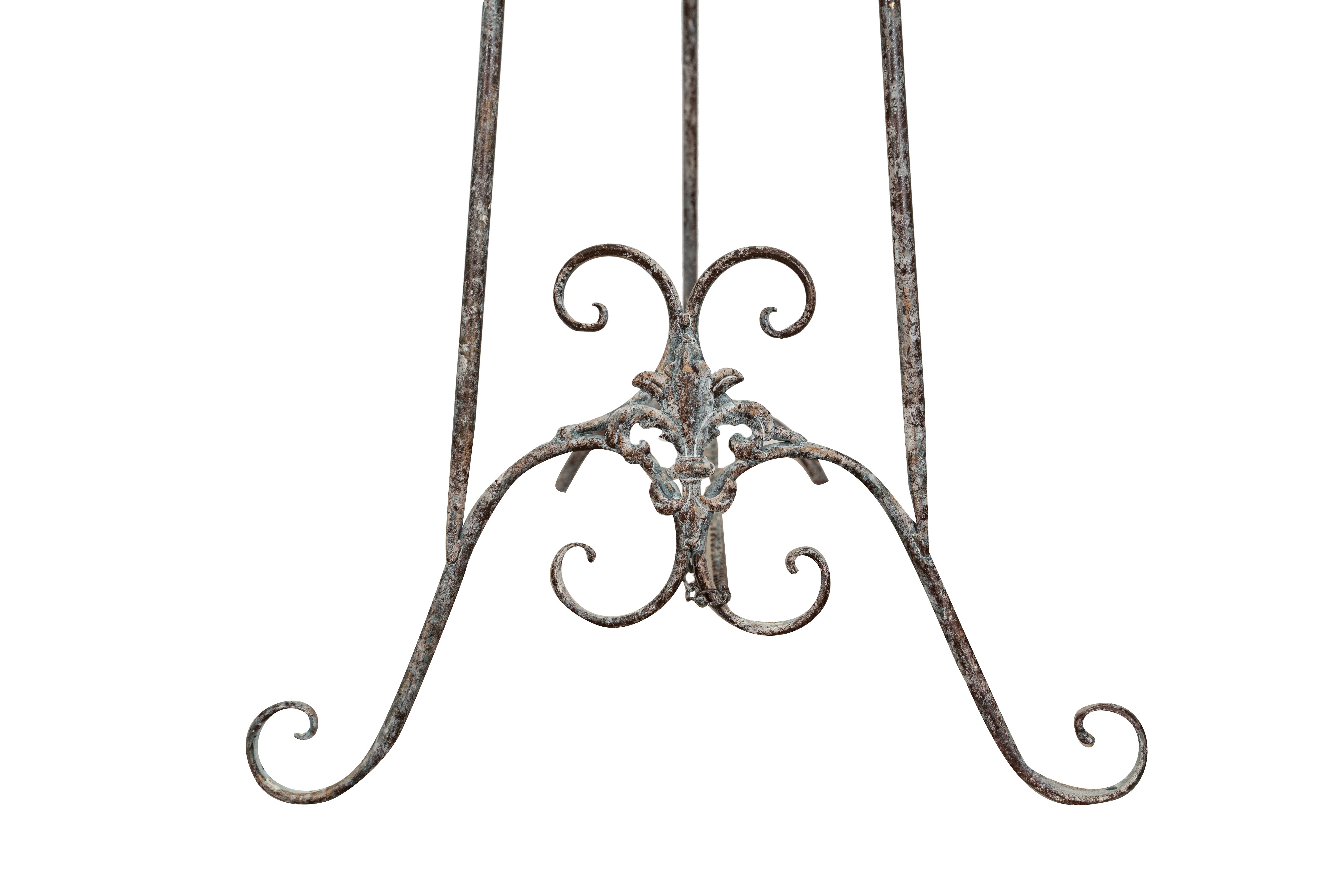 Biscottini Portaquadro in ferro battuto finitura ruggine anticata L53xPR96xH150 cm