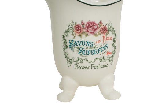 Biscottini Portascopino in porcellana bianca decorata "Le Bain Paris"