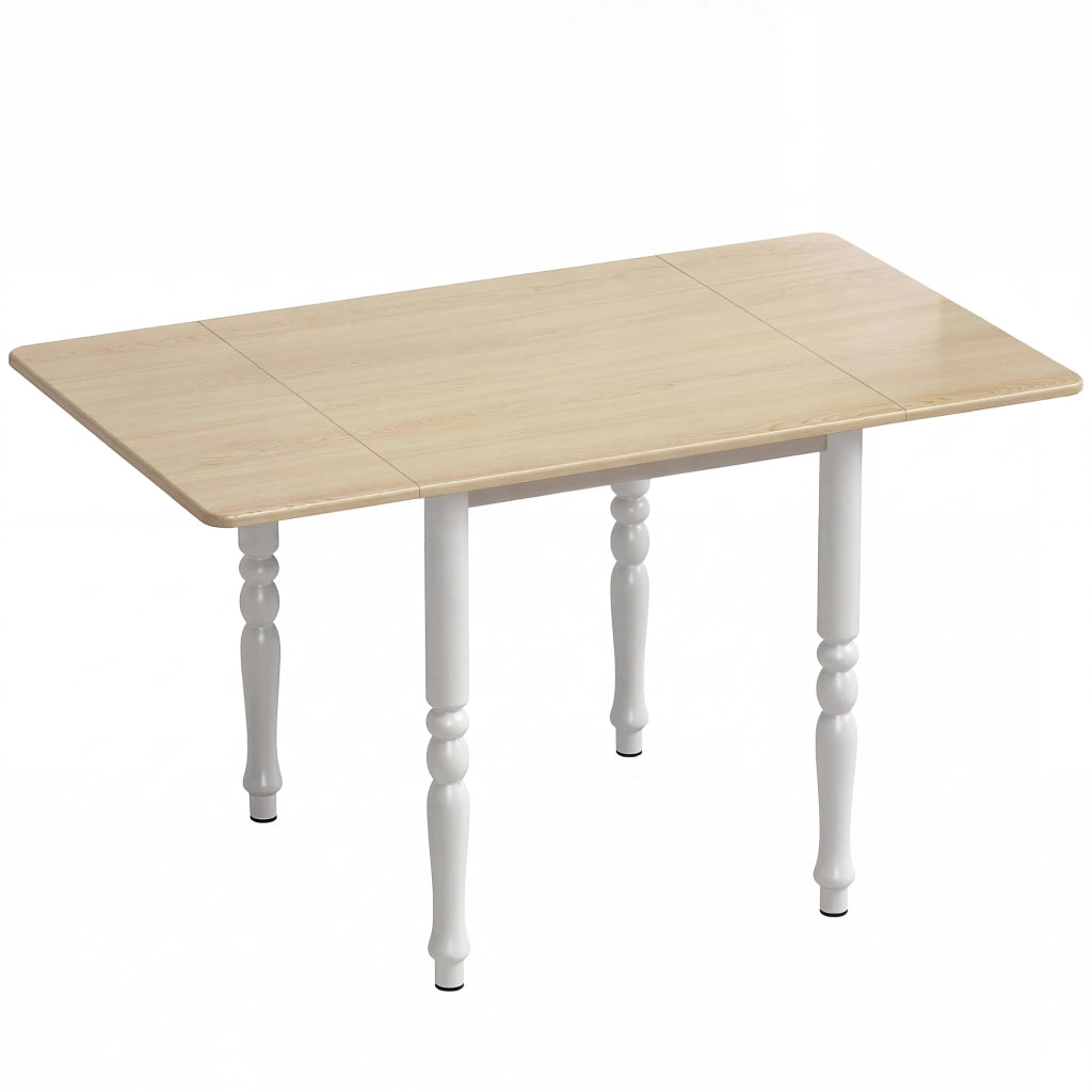Tavolo Pieghevole 2-6 Persone 134x80x75 cm Ribalta Effetto Legno in MDF Color Legno