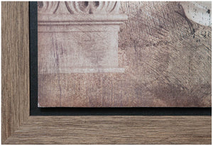 Biscottini Quadro in legno Dipinto anticato cornice L60xPR2xH90 cm Qualità Garantita