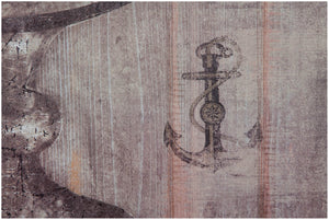 Biscottini Quadro in legno Dipinto anticato cornice L60xPR2xH90 cm Qualità Garantita