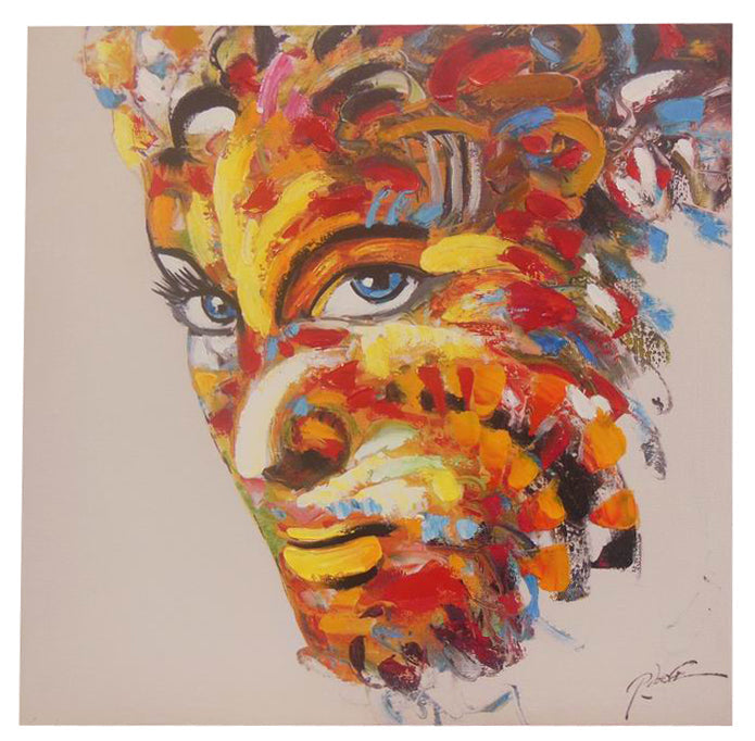 Biscottini Quadro olio su tela dipinto a mano 60x3x60 dare tocco L60xPR3xH60 L60xPR3xH60