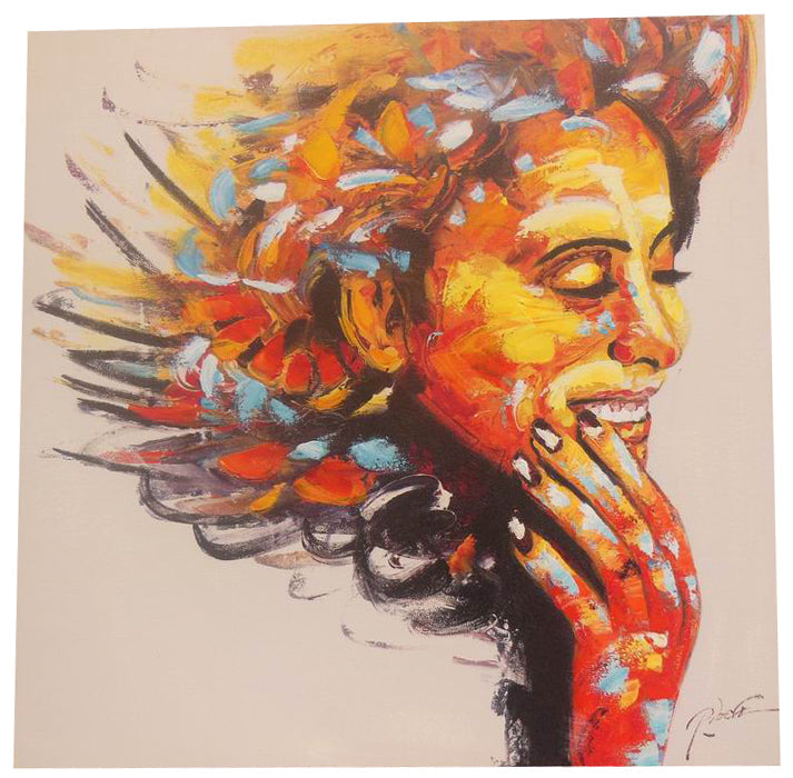 Biscottini Quadro olio su tela dipinto a mano 60x3x60 dare tocco L60xPR3xH60 L60xPR3xH60