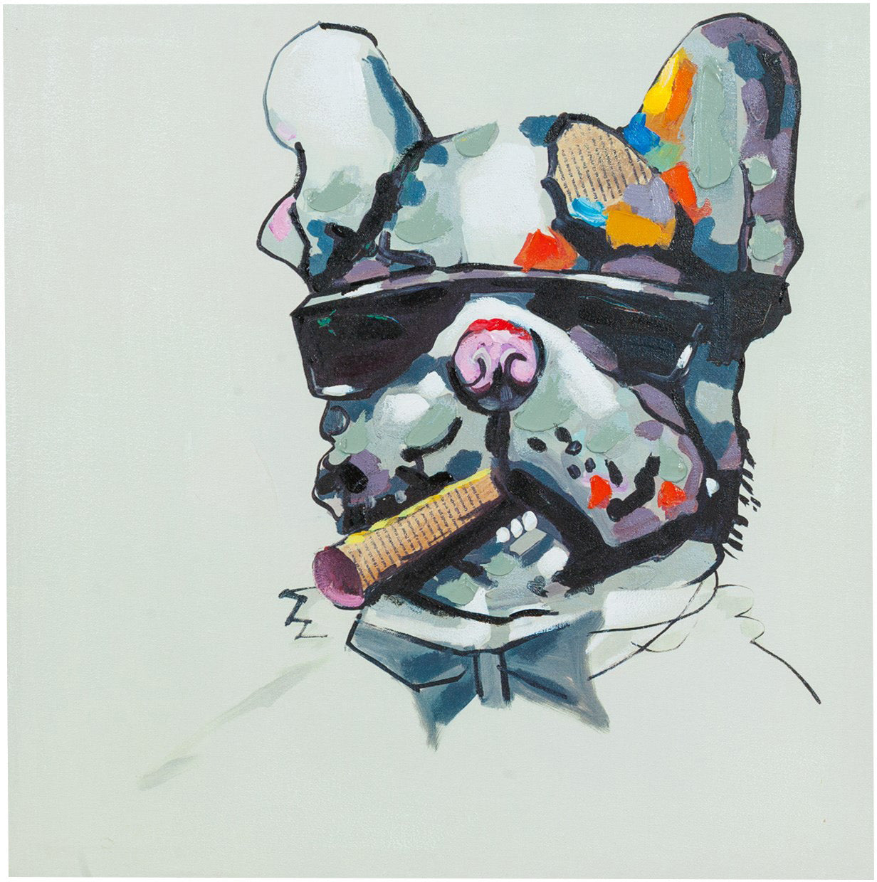 Biscottini Quadro olio su tela dipinto a mano 60x3x60 dare tocco L60xPR3xH60 L60xPR3xH60