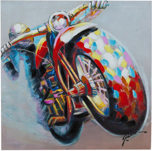 Biscottini Quadro olio su tela dipinto a mano 60x3x60 dare tocco L60xPR3xH60 L60xPR3xH60