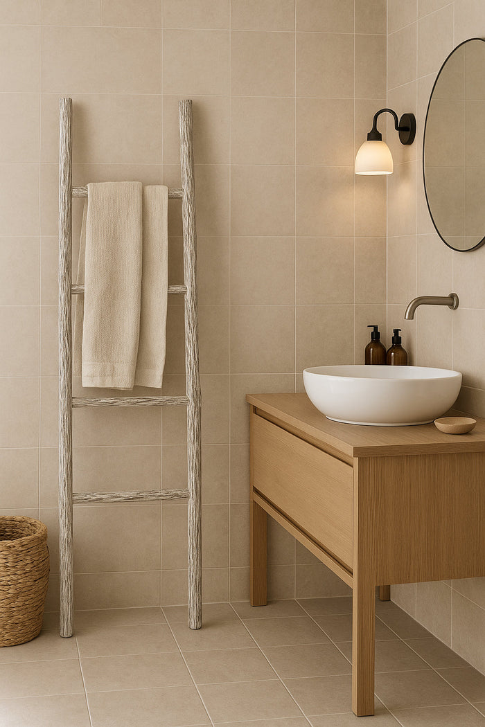 Biscottini Scala portasciugamani in legno finitura nera