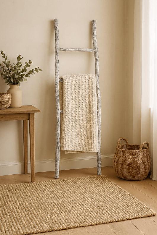 Biscottini Scala portasciugamani in legno finitura nera